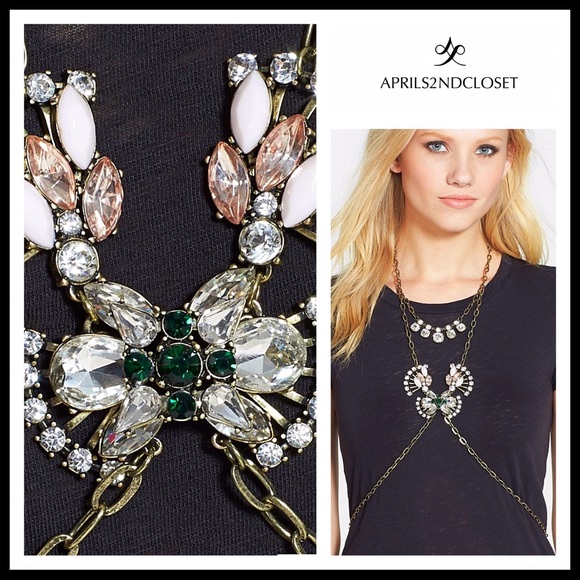 BOHEMIAN JEWEL CRYSTAL BODY BOHO FESTIVAL NECKLACE A3C - Picture 8 of 8